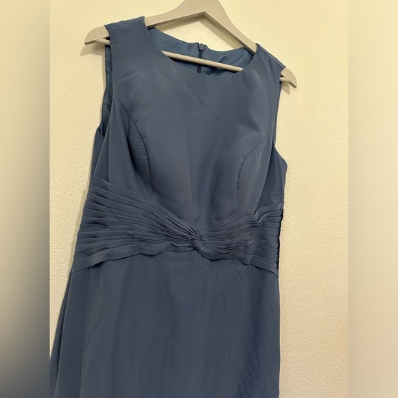 NWT LAVETIR Dusty Blue Dress Bridal Wedding Bridesmaid Dress Size 14 - Picture 7 of 8
